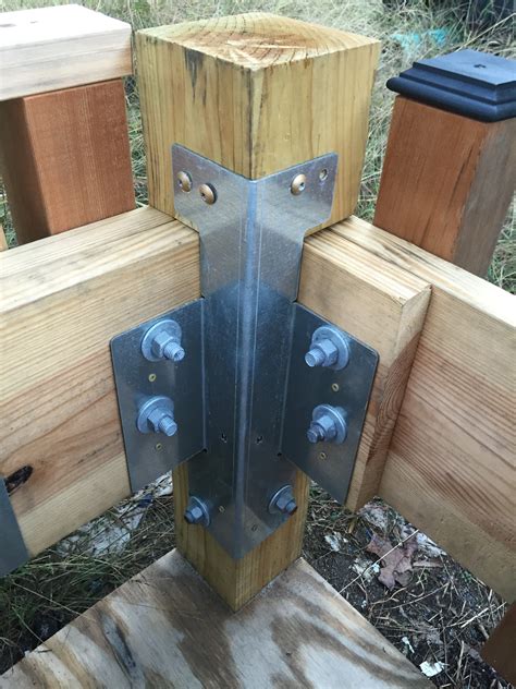 metal post brackets decks|top mount deck post bracket.